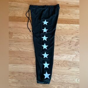 Fantastic Fawn Black Joggers with White Star Detail